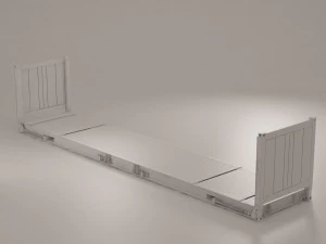 コンテナ - 40フラットトラック 3Dモデル