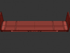 container - 40flatrack Modèle 3D