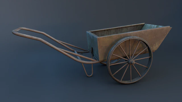 pushcart 3D Model .c4d .max .obj .3ds .fbx .stl .blend 