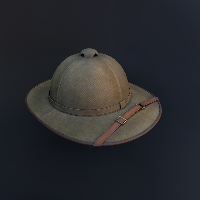 travelers - archaeologists hat 3D Model .c4d .max .obj .3ds .fbx .stl .blend 