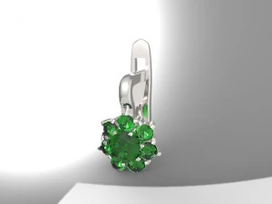 brinco de pedras preciosas Modelo 3D