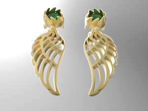 earrings wings 3D Model