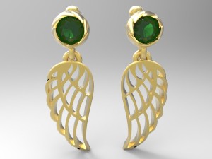 earrings wings 3D Model