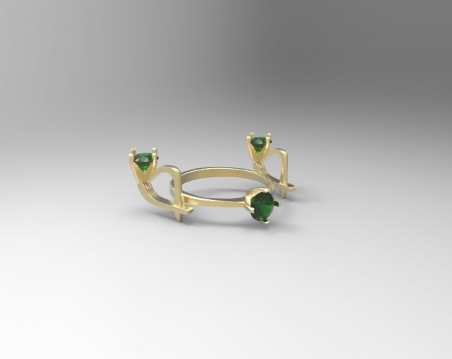 earrings and ring 2 in 1 3D Model .c4d .max .obj .3ds .fbx .stl .blend 
