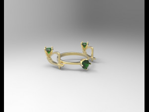 earrings and ring 2 in 1 3D Model