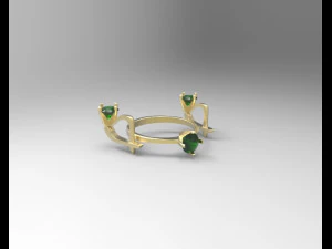 झुमके और अंगूठी 2 इन 1 3D मॉडल