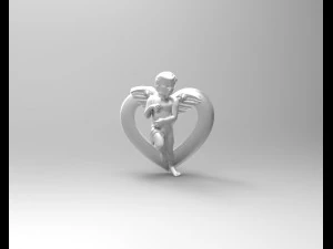 brincos de cravo - anjo Modelo 3D