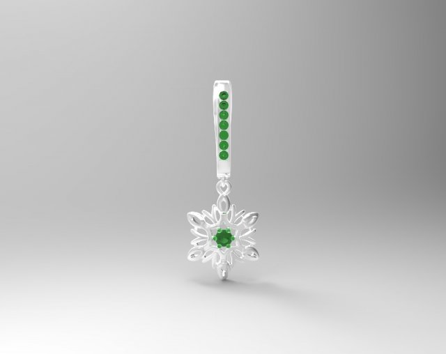snow earrings Model 3D .c4d .max .obj .3ds .fbx .stl .blend