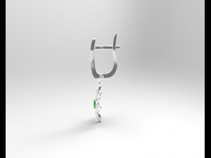 snow earrings Model 3D