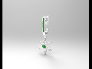 snow earrings Model 3D