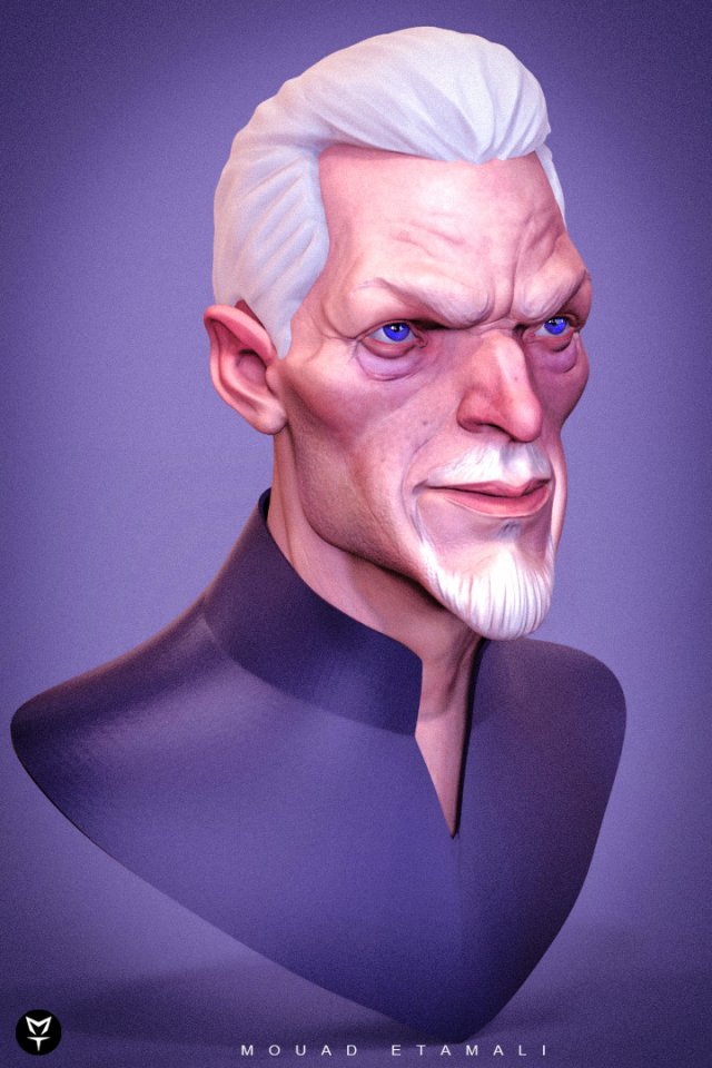 old man 3D Модель .c4d .max .obj .3ds .fbx .stl .blend 
