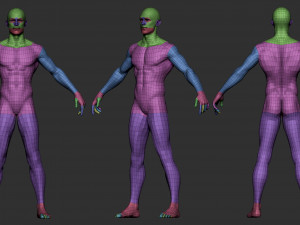 male basemesh for production 3D Модель