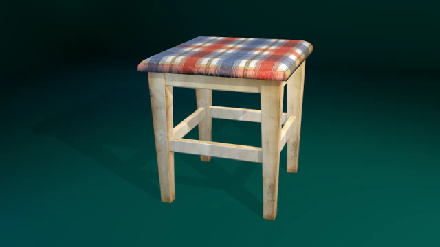 stool chair 3D Model .c4d .max .obj .3ds .fbx .stl .blend