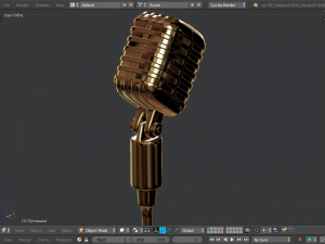microphone retro 3Dモデル