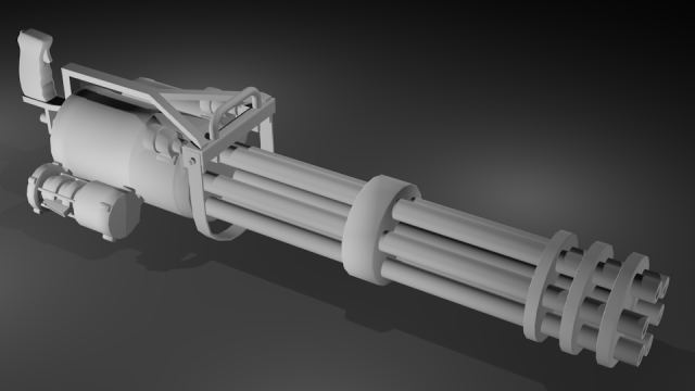 minigun Modelo 3D .c4d .max .obj .3ds .fbx .stl .blend 