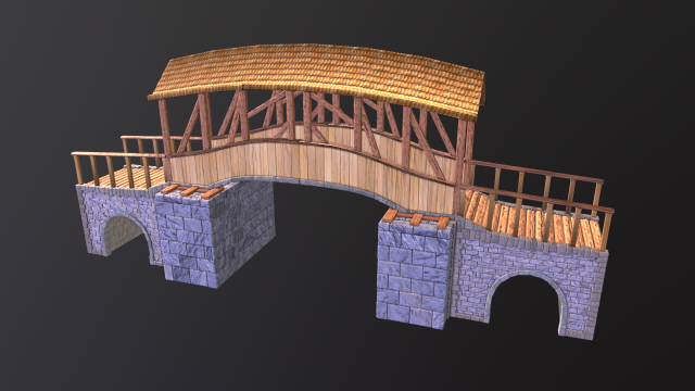 Bridge Wood 3D Model .c4d .max .obj .3ds .fbx .stl .blend 