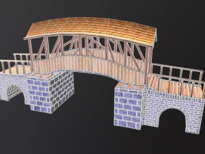 Ponte de madeira Modelo 3D