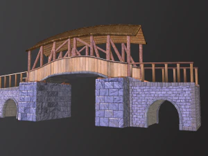 Ponte de madeira Modelo 3D