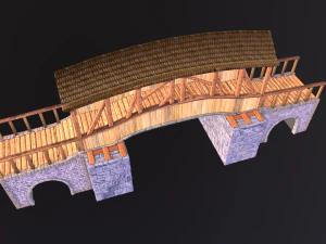 Ponte de madeira Modelo 3D