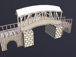 Ponte de madeira Modelo 3D