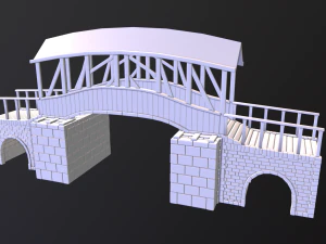 Ponte de madeira Modelo 3D