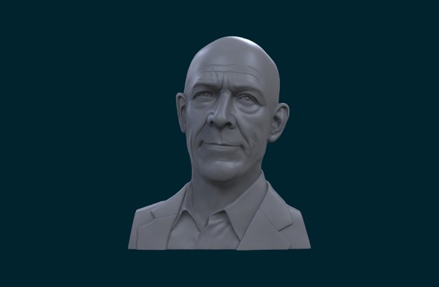 bas-relief of jonathan kimble simmons 3Dプリントモデル .c4d .max .obj .3ds .fbx .stl .blend 