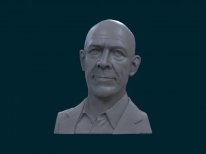 bas-relief of jonathan kimble simmons 3D प्रिंट मॉडल