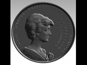 Lady DIANA SPENCER Princess 3D 3Dプリントモデル