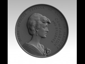 Lady DIANA SPENCER Princess 3D 3Dプリントモデル