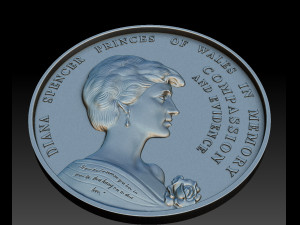 Lady DIANA SPENCER Princess 3D 3Dプリントモデル
