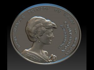 Lady DIANA SPENCER Princess 3D 3Dプリントモデル