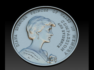 Lady DIANA SPENCER Princess 3D 3Dプリントモデル