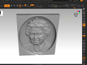 QUEEN ELIZABETH MEDALLION 3D Print Model