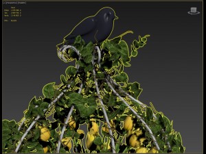vase with flowers and wreath model 3D मॉडल