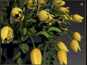 vase with flowers and wreath model 3D मॉडल