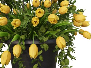 vase with flowers and wreath model 3D मॉडल
