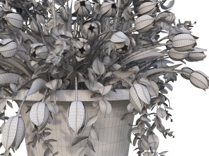 vase with flowers and wreath model 3D मॉडल
