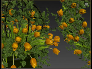 3d vase with flowers and wreath 03 model 3D मॉडल