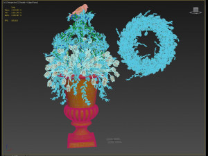 vase with flowers and wreath 04 3D मॉडल