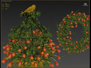 vase with flowers and wreath 04 3D मॉडल
