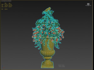 vase with flowers and wreath 04 3D मॉडल