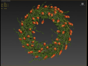 vase with flowers and wreath 04 3D मॉडल