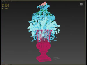 vase with flowers and wreath 04 3D Model