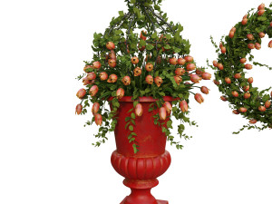 vase with flowers and wreath 05 3D मॉडल