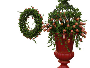vase with flowers and wreath 05 3D मॉडल