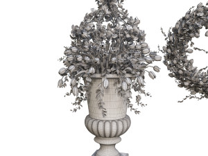 vase with flowers and wreath 05 3D मॉडल