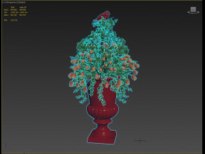 vase with flowers and wreath 05 3D मॉडल
