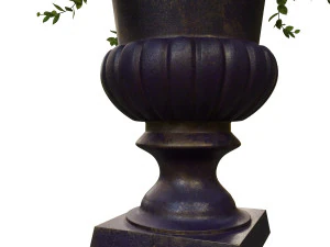 vase with flowers and wreath 07 model 3D Model