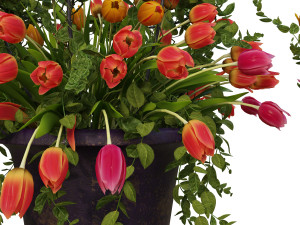 vase with flowers and wreath 07 model 3D मॉडल