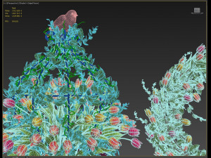 vase with flowers and wreath 07 model 3D मॉडल